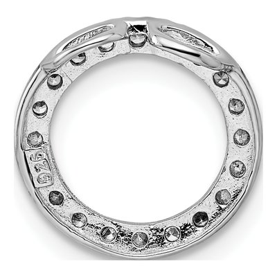 Sterling Silver CZ Round Pendant – view 5
