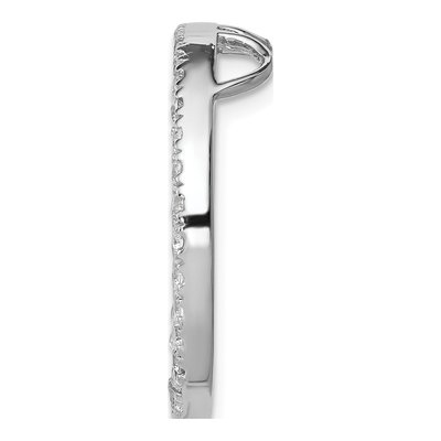 Sterling Silver CZ Round Pendant – view 3