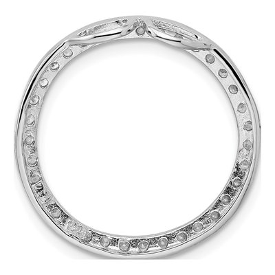 Sterling Silver CZ Round Pendant – view 5