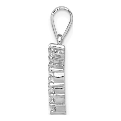 Sterling Silver CZ Horseshoe Pendant – view 3