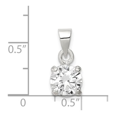 Sterling Silver CZ Pendant – view 4