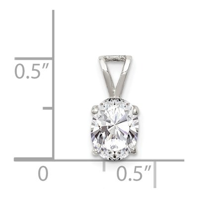 Sterling Silver CZ Pendant – view 4