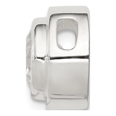 Sterling Silver CZ Round Slide Pendant – view 3