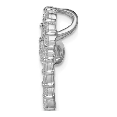 Sterling Silver CZ Heart Pendant – view 3