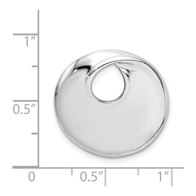 Sterling Silver Circle Slide Pendant – view 4