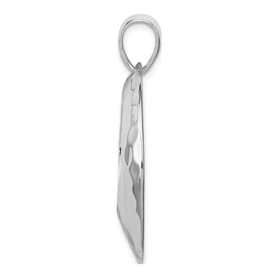 Sterling Silver Hammered Circle Pendant – view 3