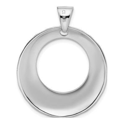 Sterling Silver Hammered Circle Pendant – view 5