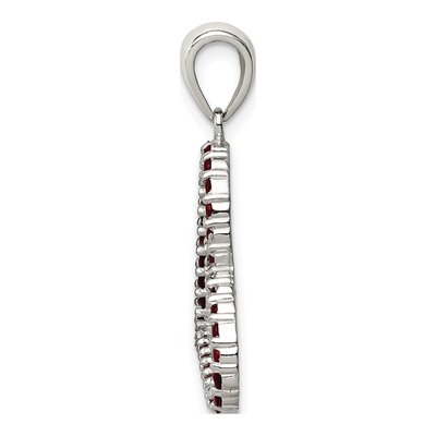 Sterling Silver CZ Heart Pendant – view 3
