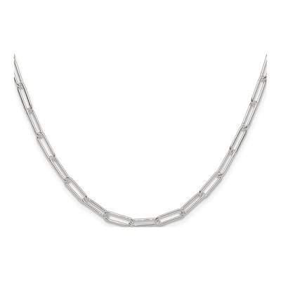 Sterling Silver 3.5mm Paperclip Chain – view 2