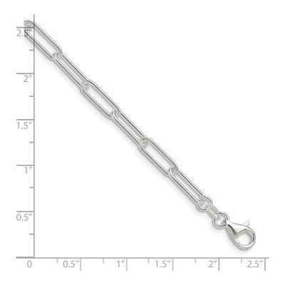 Sterling Silver 4.5mm Paperclip Chain Bracelet – view 2