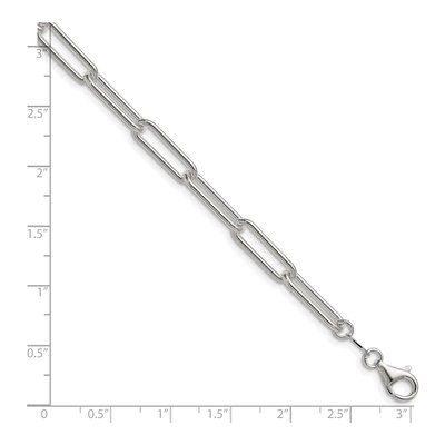 Sterling Silver 5.5mm Paperclip Chain Bracelet – view 2