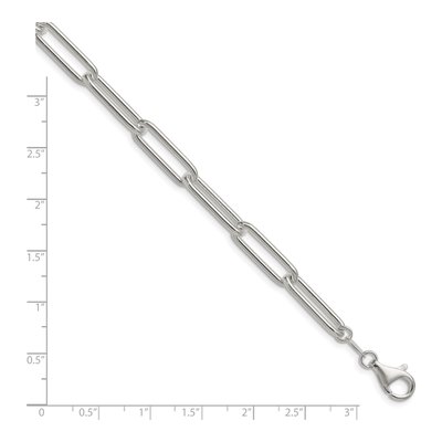 Sterling Silver 6.5mm Paperclip Chain Bracelet – view 2