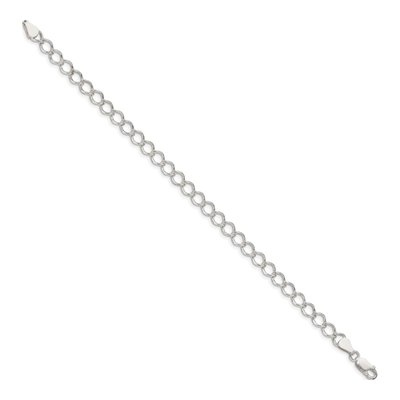Sterling Silver 5.75mm Open Curb Chain Bracelet – view 2
