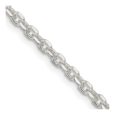 Sterling Silver 2.75mm Diamond-Cut Forzantine Chain