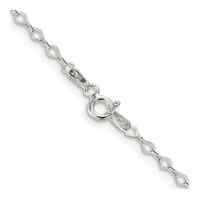 Sterling Silver 2.25mm Diamond-Cut Navette Link Chain – view 3