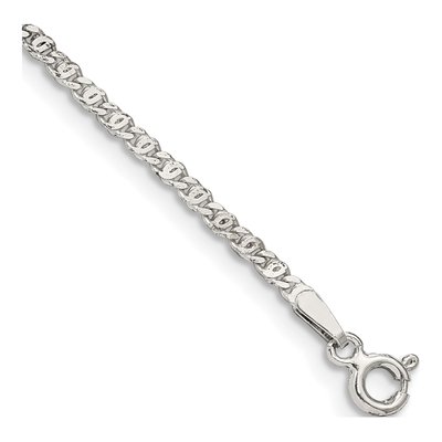 Sterling Silver 2mm Anchor Chain Anklet