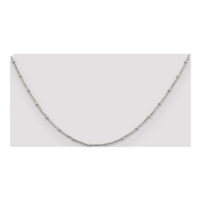 Sterling Silver 1.25mm Beaded Box Chain – view 4
