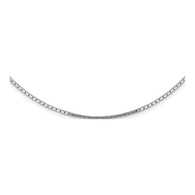 Sterling Silver 1.5mm Mirror Box Chain – view 2