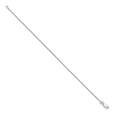 Sterling Silver 1.25mm Twisted Box Chain Anklet – view 2