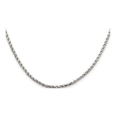 Sterling Silver 2.25mm Twisted Box Chain – view 2