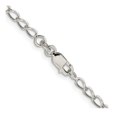 Sterling Silver 3mm Round Open Curb Chain – view 3