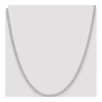 Sterling Silver 3mm Round Open Curb Chain – view 4