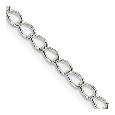 Sterling Silver 3mm Round Open Curb Chain