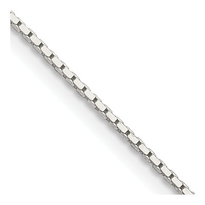 Sterling Silver 0.7mm Diamond-Cut Mirror Box Chain