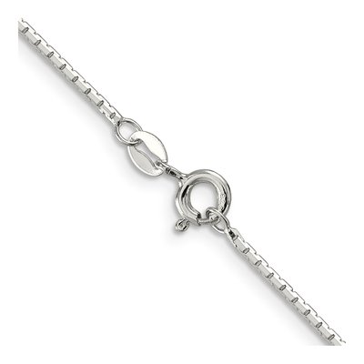 Sterling Silver 1.2mm Mirror Box Chain – view 3