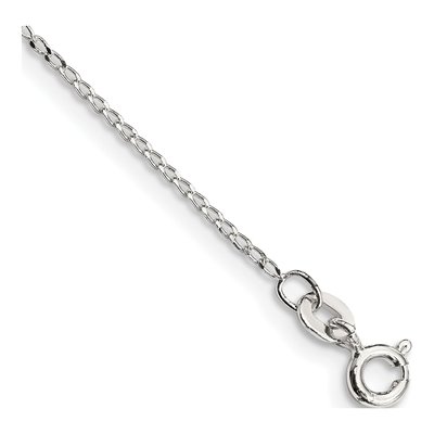 Sterling Silver 1mm Open Curb Chain Anklet
