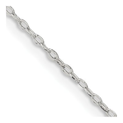 Sterling Silver 1.4mm Flat Oval Cable Chain