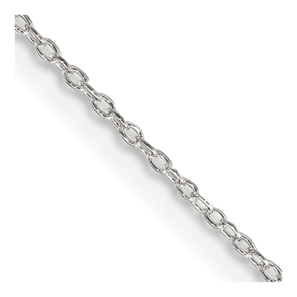 18 Inch Sterling Silver 1.10mm Forzantine Cable Chain Necklace with Spring Ring Clasp