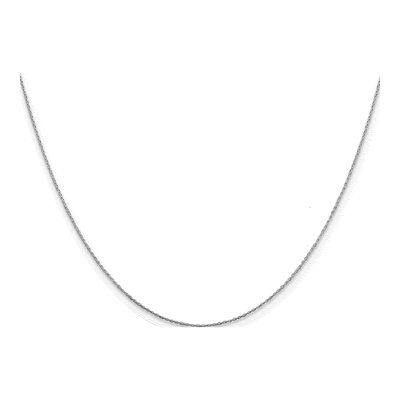 Sterling Silver 0.6mm Oval Box Chain – view 2