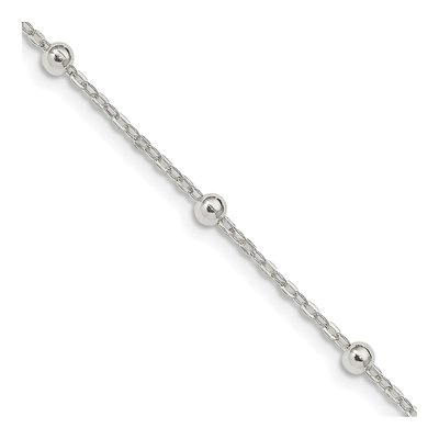 Sterling Silver 1.3mm Beaded Ball Chain