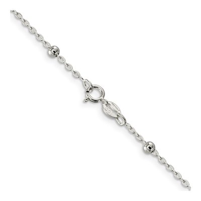 Sterling Silver 1.3mm Beaded Chain – view 3
