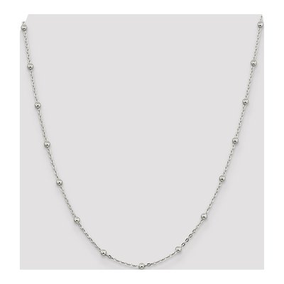 Sterling Silver 1.3mm Beaded Chain – view 4