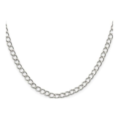 Sterling Silver 4.5mm Round Open Curb Chain – view 2