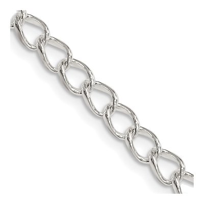 Sterling Silver 4.5mm Round Open Curb Chain