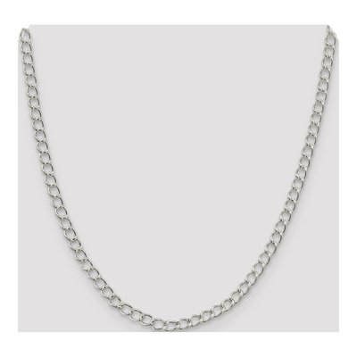 Sterling Silver 4.5mm Round Open Curb Chain – view 4