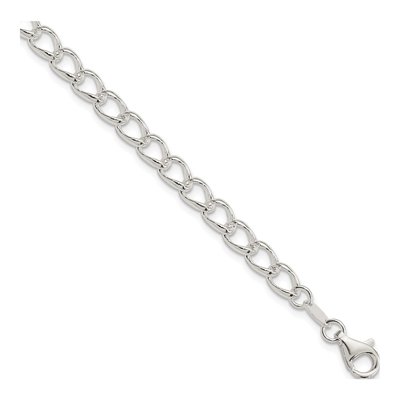 Sterling Silver 5.3mm Round Curb Chain Bracelet