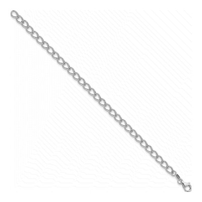 Sterling Silver 5.3mm Round Curb Chain Bracelet – view 2