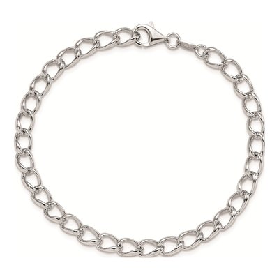 Sterling Silver 5.3mm Round Curb Chain Bracelet – view 4