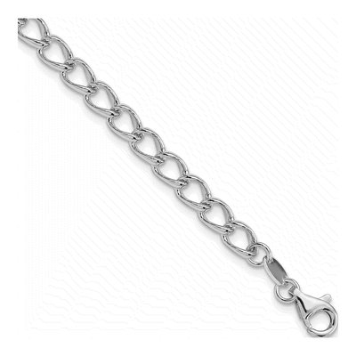 Sterling Silver 5.3mm Round Curb Chain Bracelet