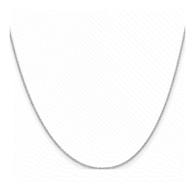 Sterling Silver 1mm Rhodium Cable Chain, 16 in – view 3