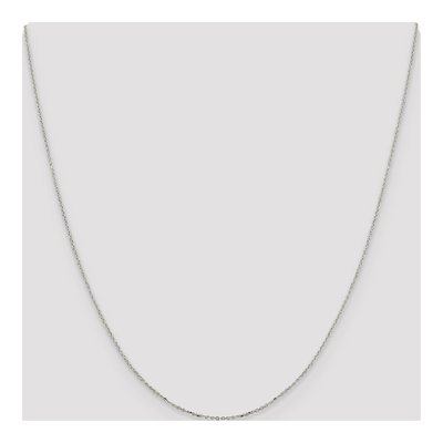 Sterling Silver 1mm Diamond-Cut Cable Chain – view 4