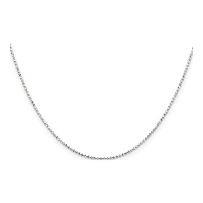 Sterling Silver 1.05mm Square Beaded Chain – view 2