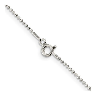 Sterling Silver 1.05mm Square Beaded Chain – view 3