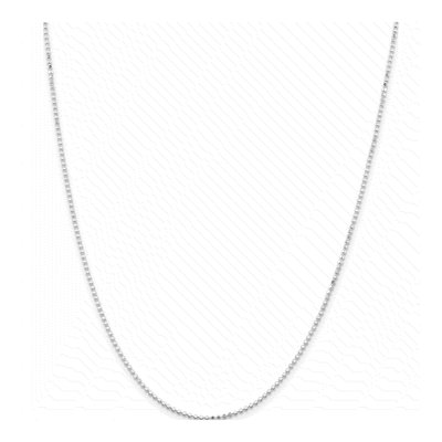 Sterling Silver 1.15mm Square Beaded Chain