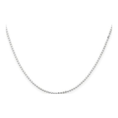 Sterling Silver 1.15mm Square Beaded Chain – view 2