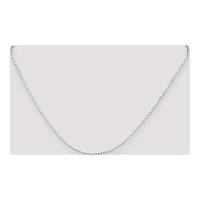 Sterling Silver 1.15mm Square Beaded Chain – view 4